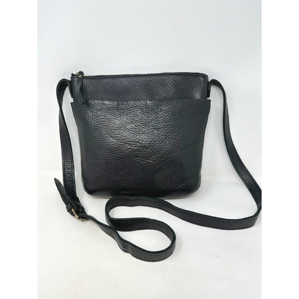 Lifetime Leather Sling Crossbody Black‎ Minimalist Full Grain